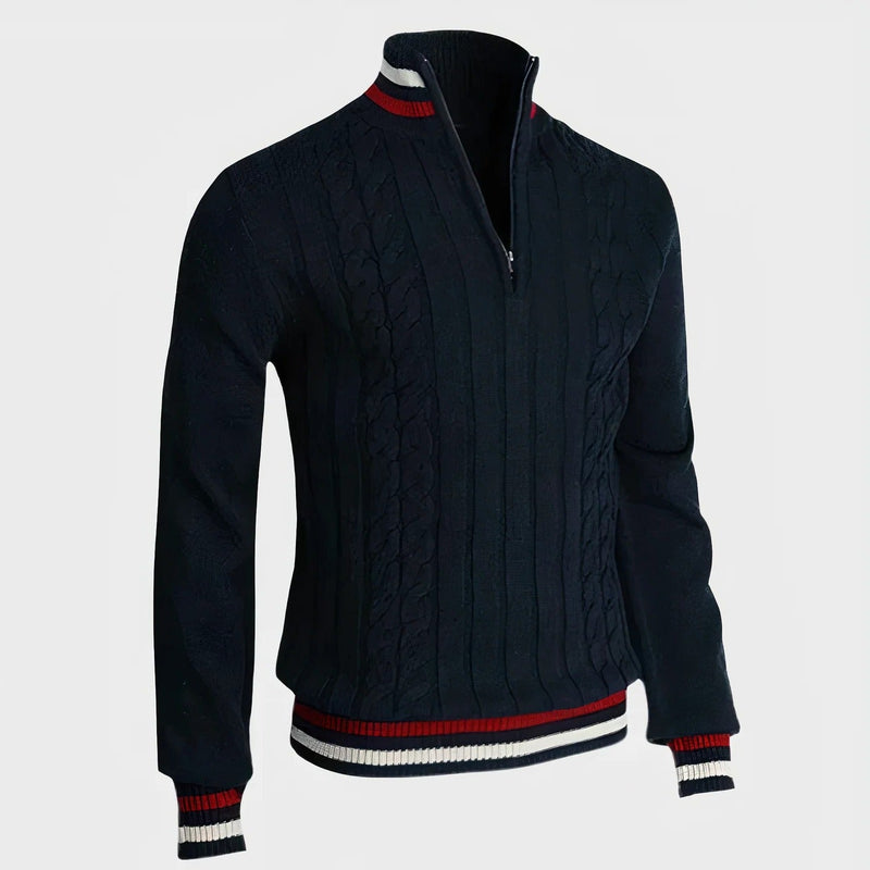 Zane Men's Sweater - fabric and finish detail
