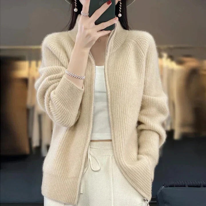 Verity Women's Cardigan - fabric and finish detail