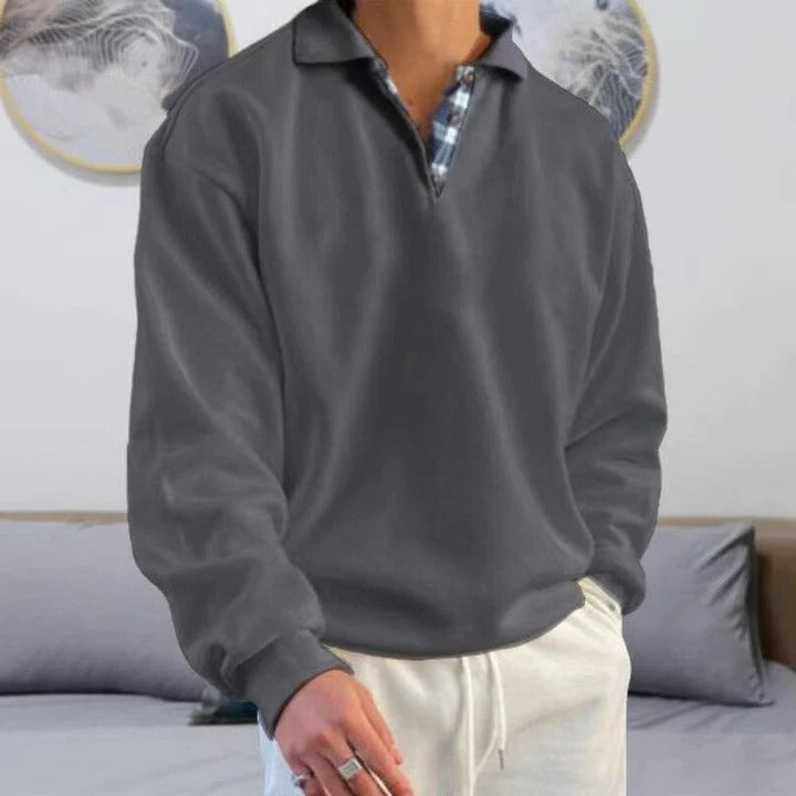 Milo Men's Sweater - fabric and finish detail