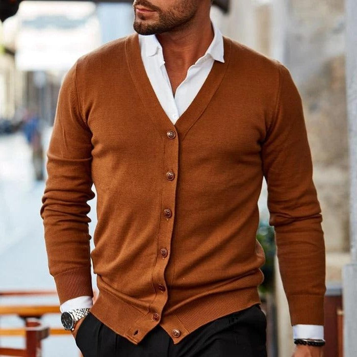 Nolan Men's Cardigan - styled view