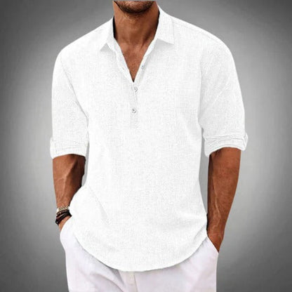 Perla Women's Linen Shirt - full-length view
