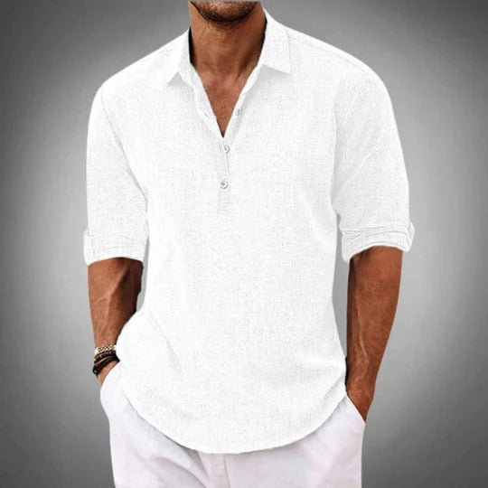 Perla Women's Linen Shirt - full-length view