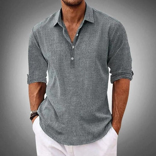 Perla Women's Linen Shirt - styled view