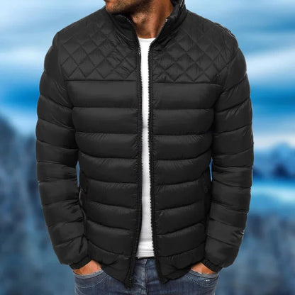 Nico Men's Quilted Jacket - fabric and finish detail