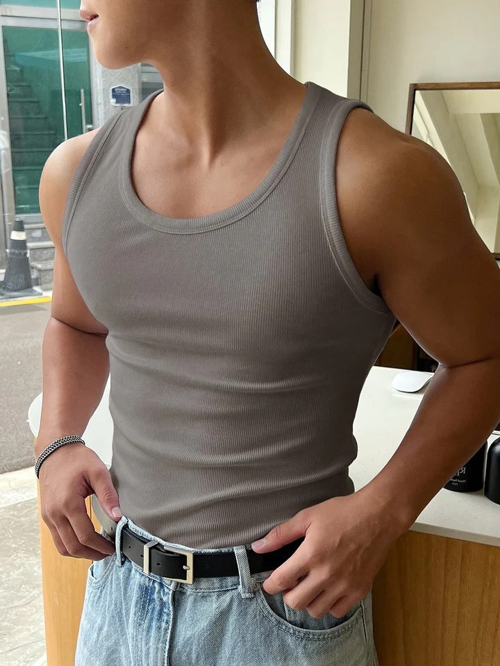 Marlow Men's Tank Top - fabric and finish detail
