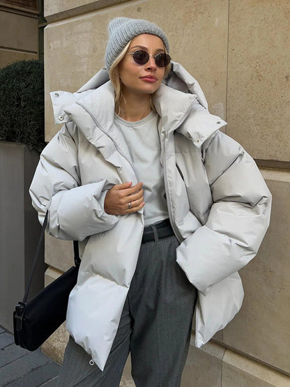 Ivy Women's Puffer Jacket - styled view