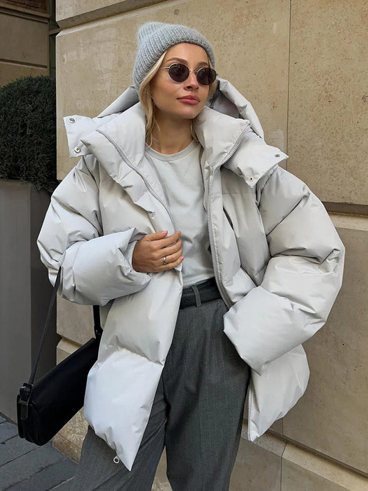 Ivy Women's Puffer Jacket - styled view