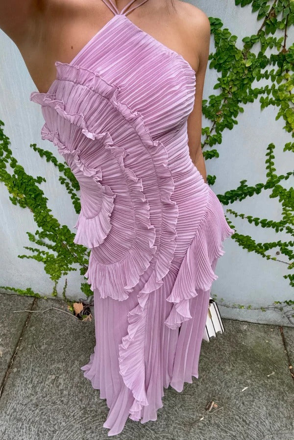 Willa Women's Pleated Midi Dress - close-up detail