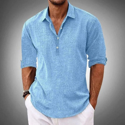Perla Women's Linen Shirt - front view