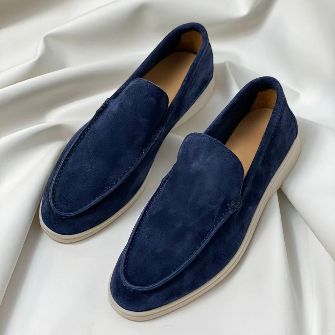 Reuben Men's Loafers - fabric and finish detail