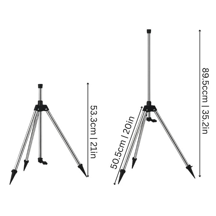 Juniper Portable Tripod Sprinkler - styled view