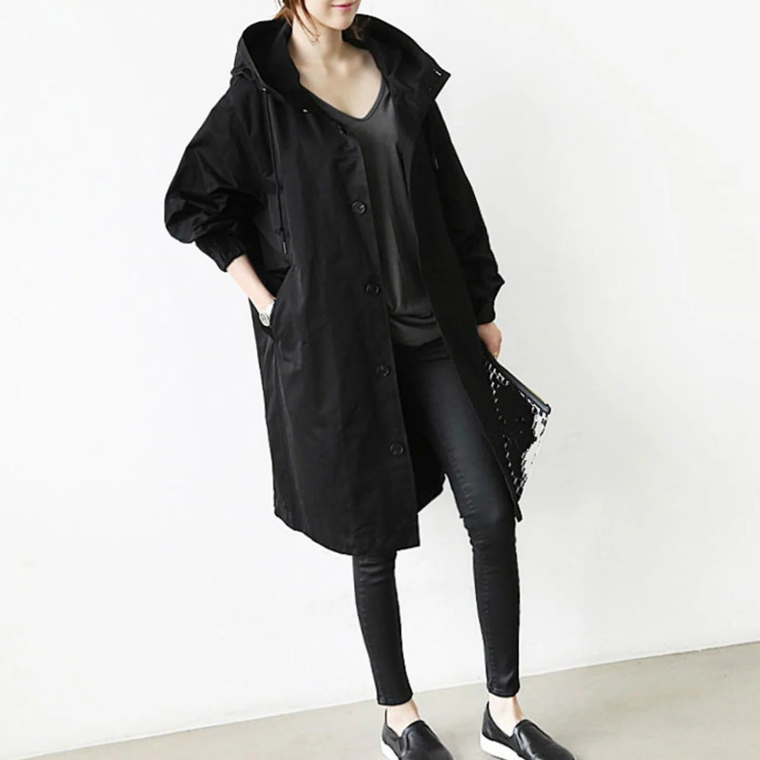 Astrid Women's Trench Coat - front view
