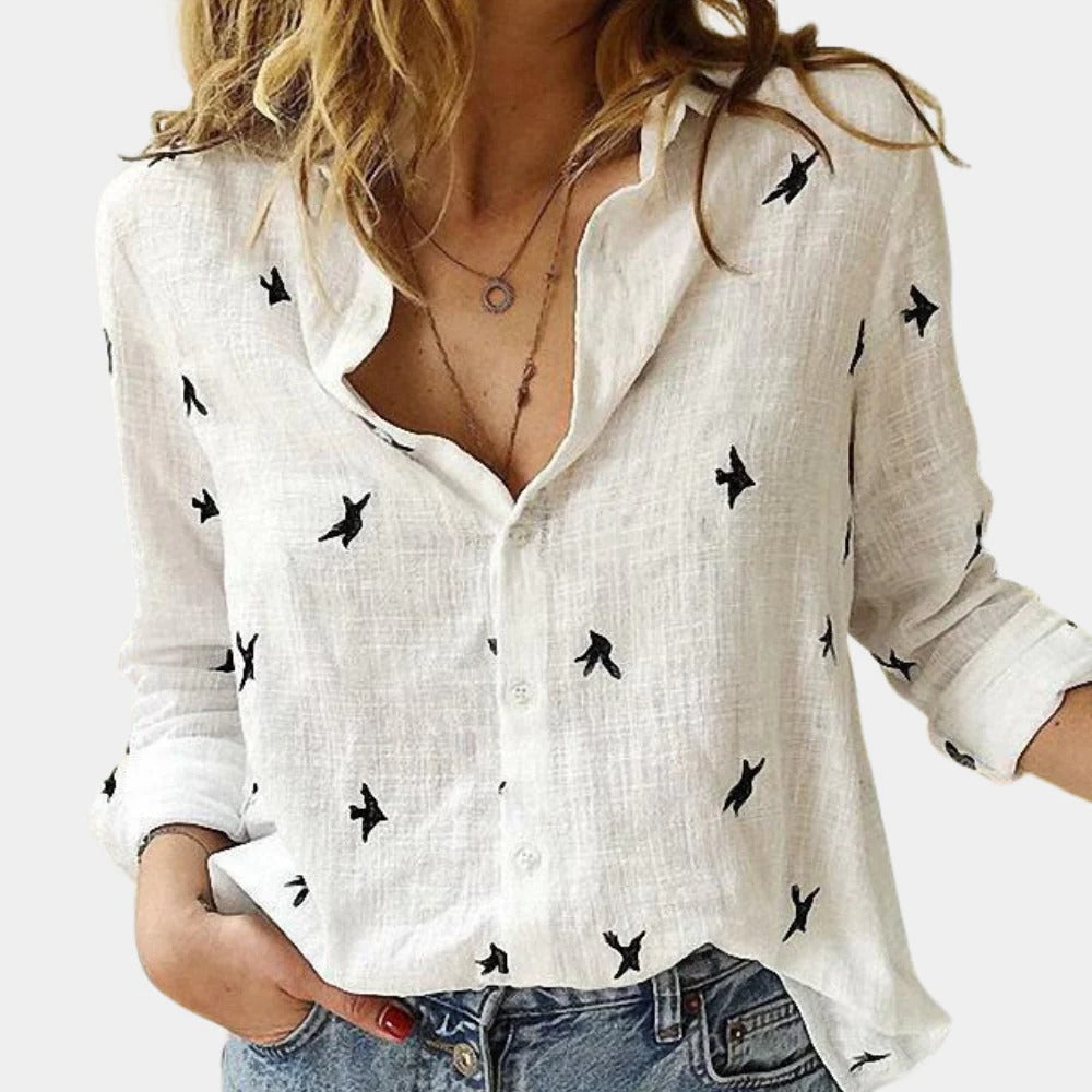 Fleur Women's Shirt - close-up detail