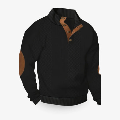 Silas Men's Sweater - fabric and finish detail