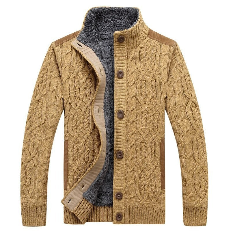Jasper Men's Cardigan | Black, Beige
