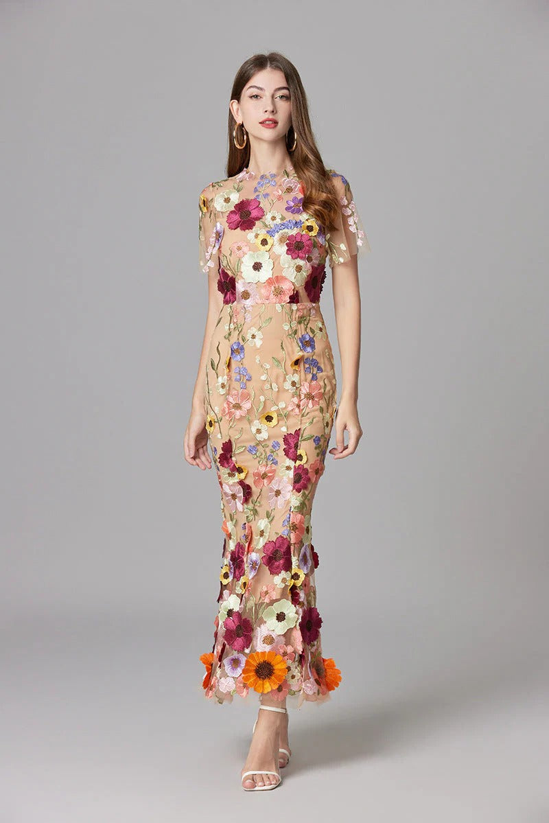 Xanthe Women's Floral Dress - front view