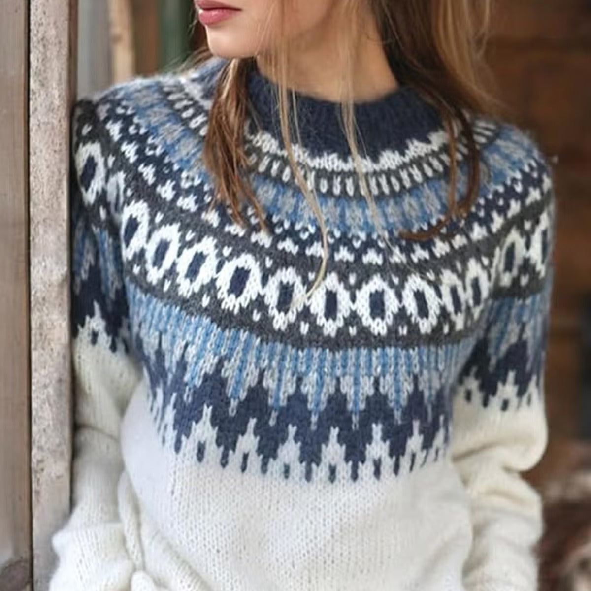 Fleur Women's Sweater - fabric and finish detail