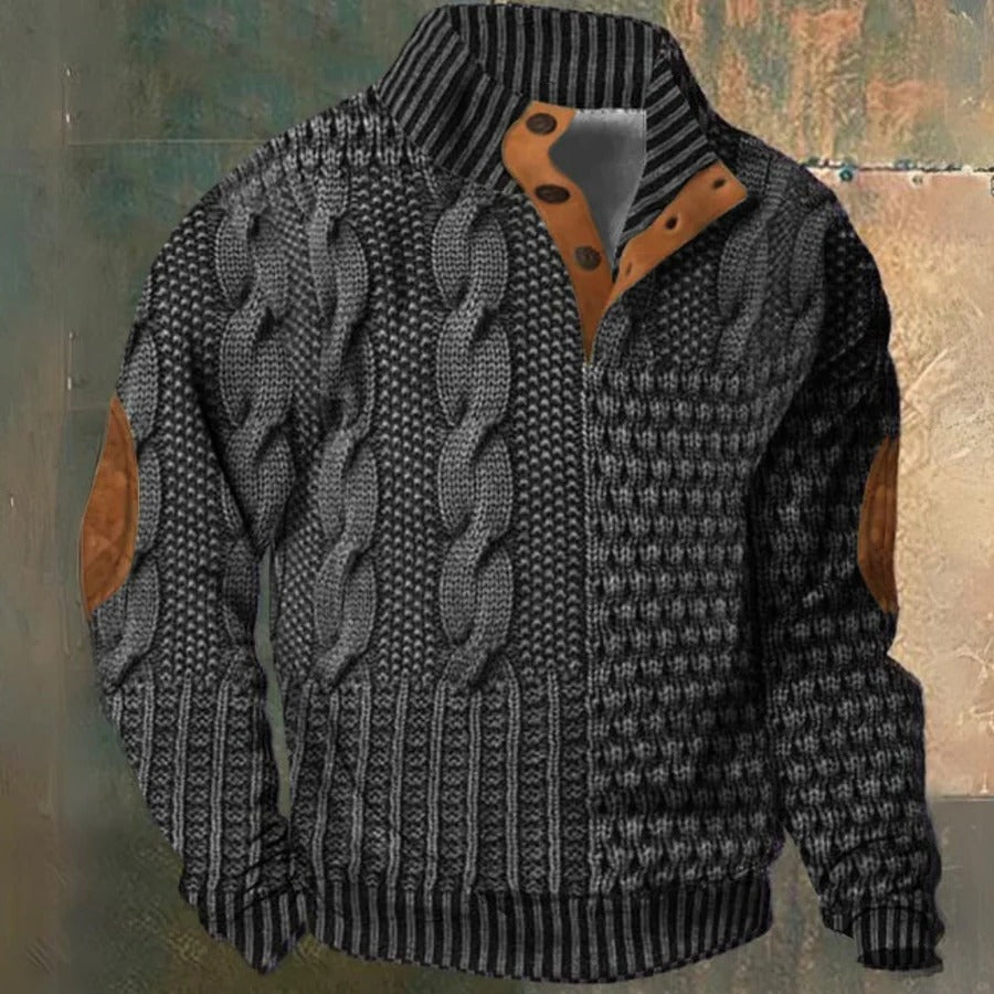 Isaac Men's Sweater - close-up detail
