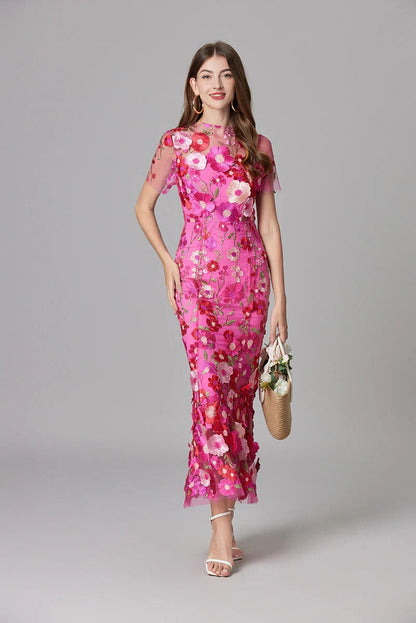 Xanthe Women's Floral Dress - close-up detail