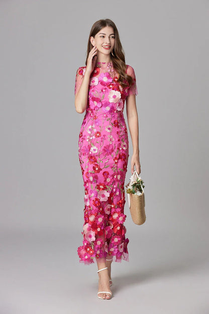 Xanthe Women's Floral Dress - full-length view