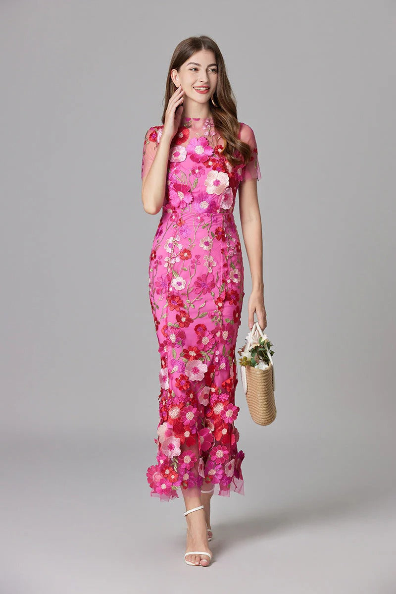 Xanthe Women's Floral Dress - full-length view