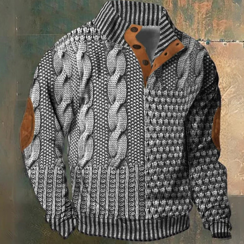 Isaac Men's Sweater - fabric and finish detail