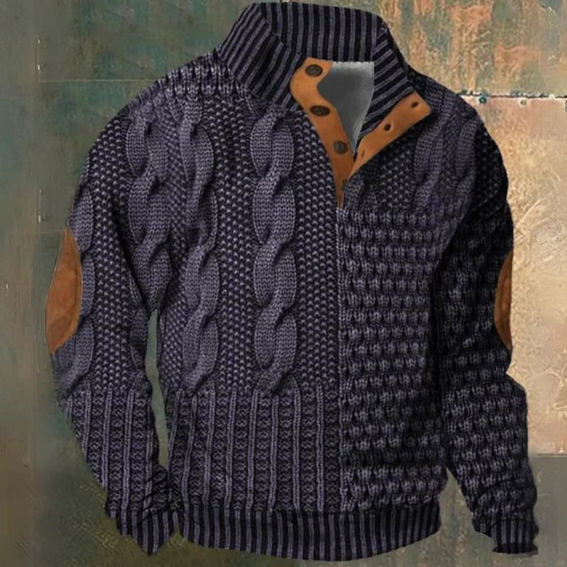 Isaac Men's Sweater | Black, Brown