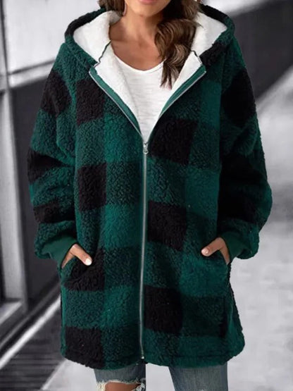 Jolie Women's Oversized Coat - close-up detail
