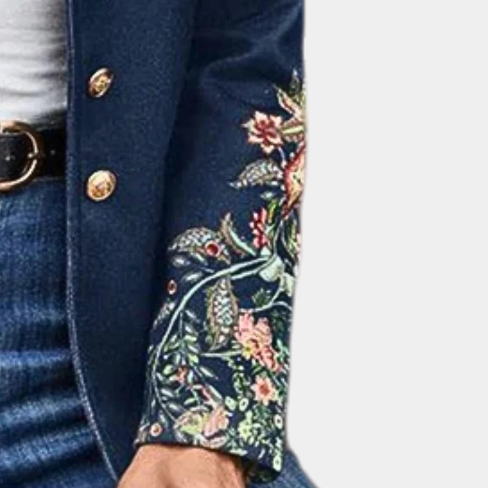 Vienna Women's Floral Blazer - back view
