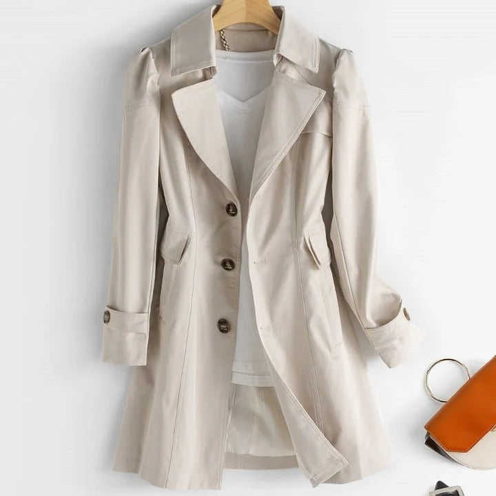 Ines Women's Trench Coat - front view
