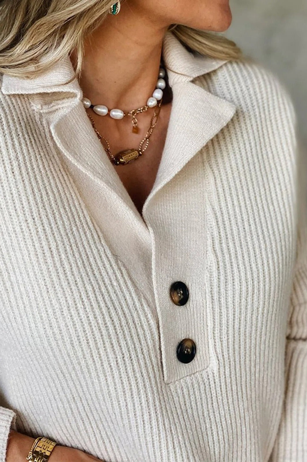Ruby Women's Sweater - fabric and finish detail