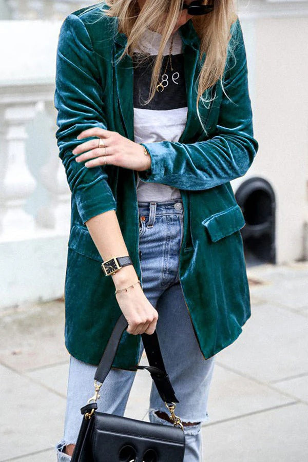 Winona Women's Blazer - fabric and finish detail