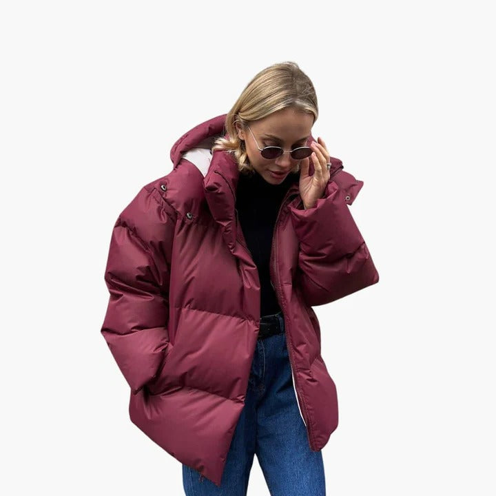 Quinn Women's Puffer Jacket - fabric and finish detail