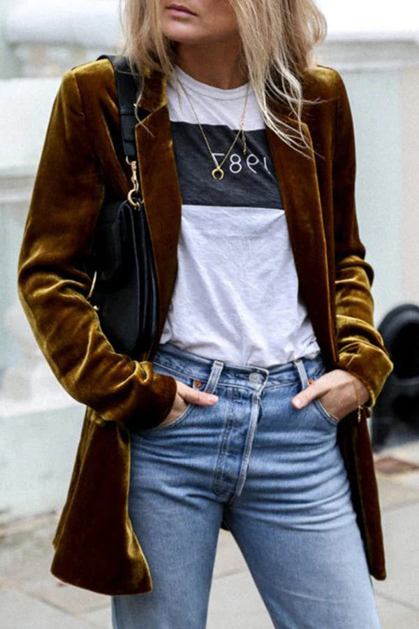 Winona Women's Blazer | Black, Brown