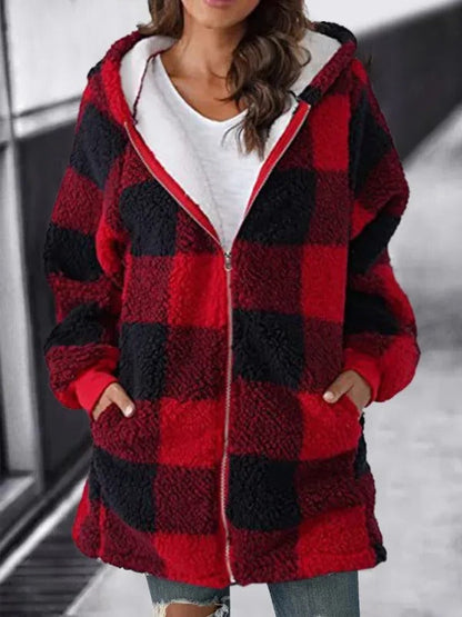 Jolie Women's Oversized Coat - fabric and finish detail