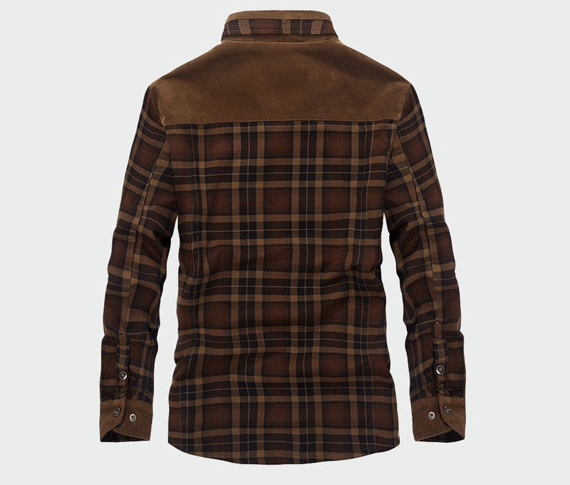 Gray Men's Plaid Jacket - styled view
