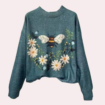 Opal Women's Sweater - fabric and finish detail