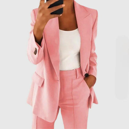 Jolie Women's Blazer - fabric and finish detail
