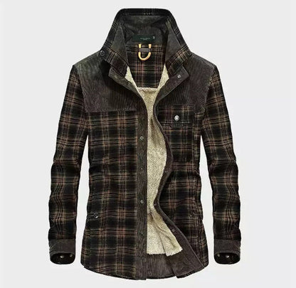 Gray Men's Plaid Jacket - front view