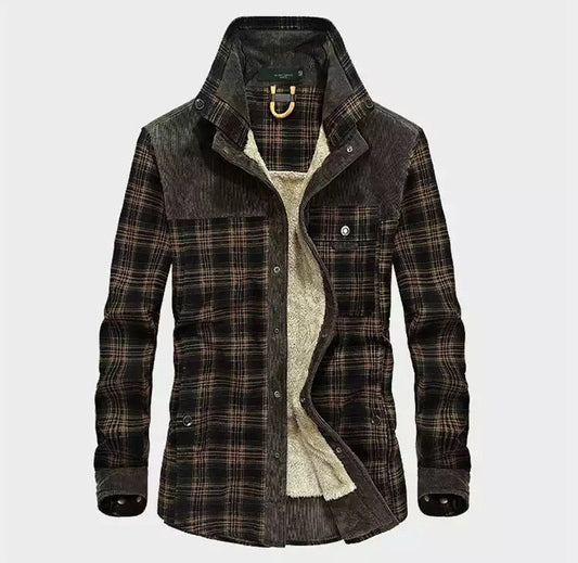 Gray Men's Plaid Jacket - front view