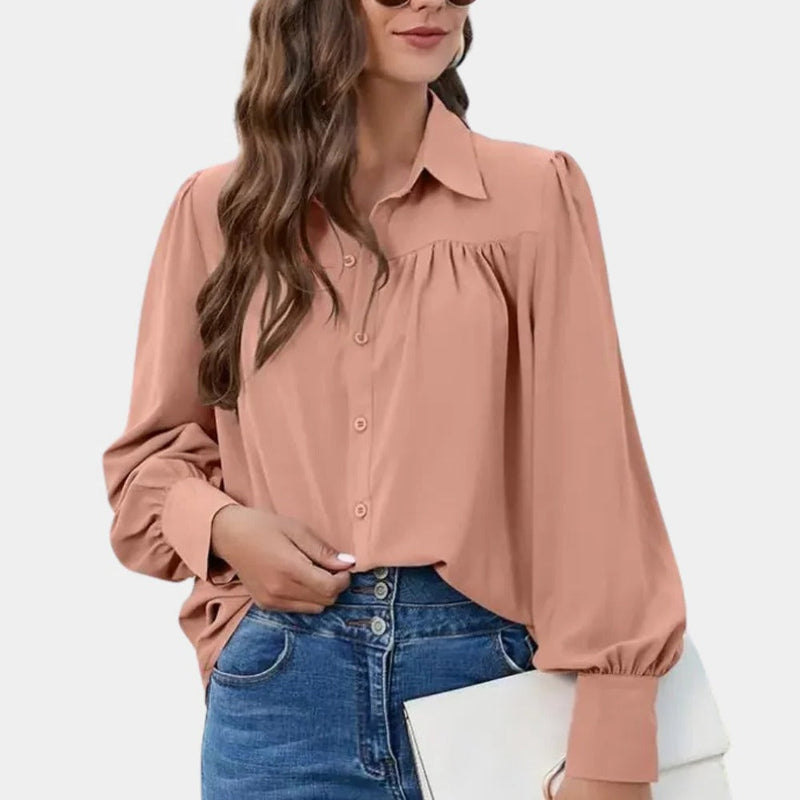 Uma Women's Pleated Blouse - full-length view