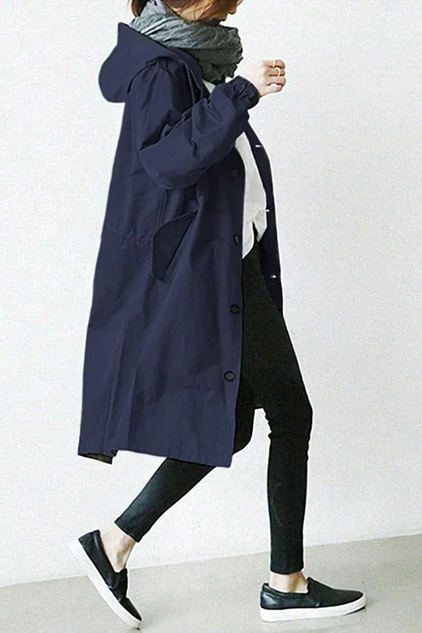 Sienna Women's Oversized Trench Coat - back view