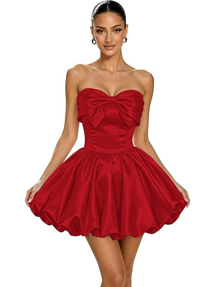 Quinn Women's Satin Dress - fabric and finish detail