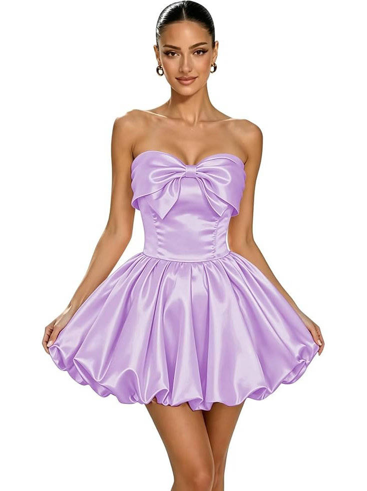 Quinn Women's Satin Dress - front view