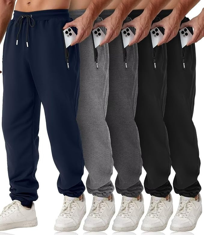 Gray Men's Joggers - fabric and finish detail
