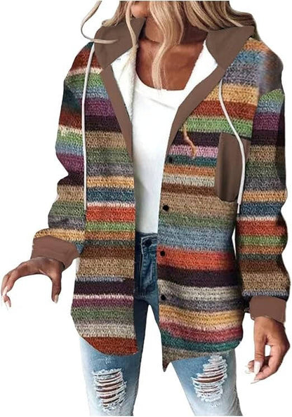 Dahlia Women's Plaid Jacket - shown in use