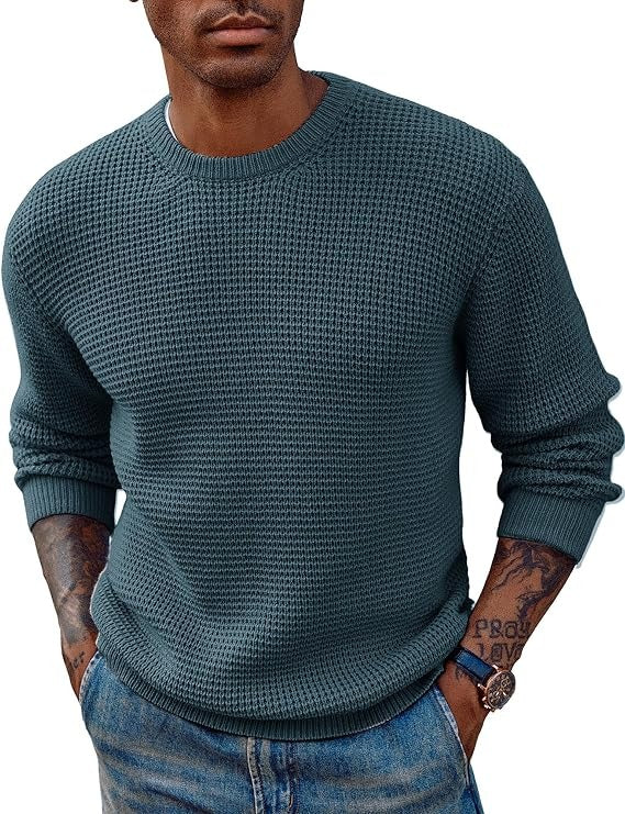 Wilder Men's Sweater | Waffle, Knit, Long Sleeve