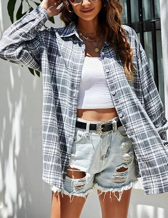Ruby Women's Oversized Blouse - close-up detail