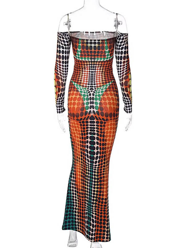 Rowan Women's Printed Dress - full-length view