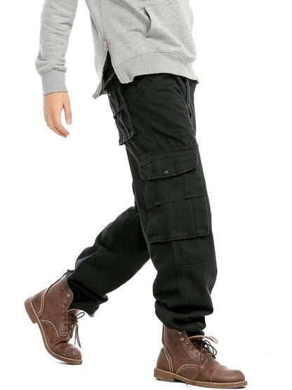 Tristan Men's Wide Leg Cargo Pants - close-up detail